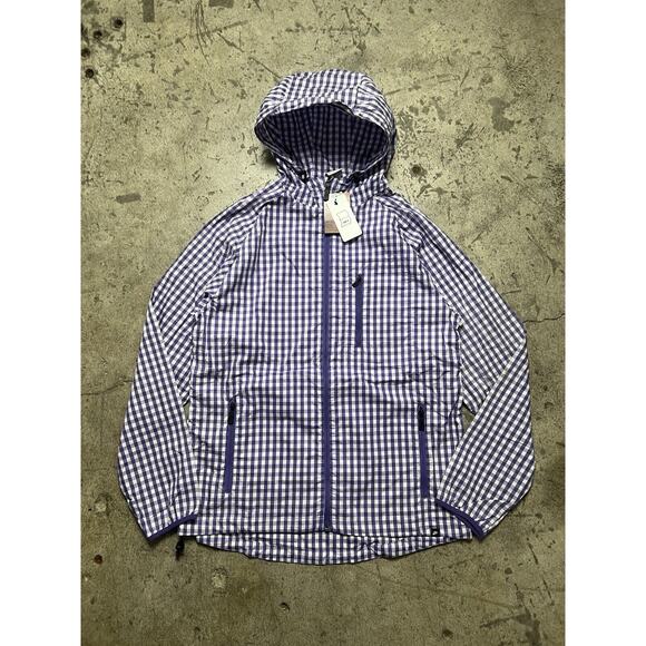 Nike NSW Purple Gingham Parka Men’s Size M‎ NWT 376831-545 Rare 2010 - Picture 1 of 10